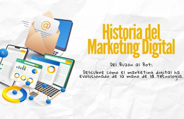 Portada de blog sobre la historia del marketing digital